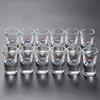 Copa Moutai, copa de vino pequeña, copa de cristal, vertedor de 10 ml, juego de siete piezas, blanco