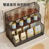 Organizador de tazas de escritorio, estante de almacenamiento para vasos de agua, caja de almacenamiento para tazas de té, adecuado para cocina, mesa de comedor, encimera y sala de estar