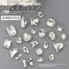 Joias para unhas atacado Broca transparente branca em formato de ponta com fundo transparente Super Flash broca de machadinha de coração torto broca quadrada gorda borboleta acessórios para unhas