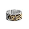 Anel Dragão Prata Retrô Seiko S925 Prata Abertura Personalidade Moda Masculina Estilo Hip Hop Anel Antigo