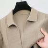 Casaco de camisola masculina cardigan de malha Primavera e Outono nova moda masculina casual cor sólida simples entrega de uma peça