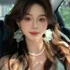 Pendientes exagerados, únicos y hermosos estilo vacacional con borlas de flores amarillas de Semporna para mujer, pendientes de playa