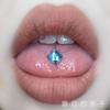Língua unha zircão menina quente língua unha doce cool hot girl piercing jóias piercing direto da fábrica atacado amazon novo