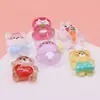 Urso Coelho de Gelo Fofo Resina Artesanal DIY Gel de Creme Presilha de Cabelo Corda de Cabelo Capa de Celular Material de Carro Elétrico