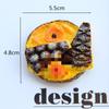 Nueva simulación croissant hamburguesa pastel resina comida grande juego DIY accesorios para refrigerador directo de fábrica