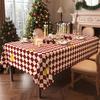 Toalha de Mesa de Natal Impermeável e à Prova de Óleo Sem Lavar Toalha de Mesa Luxo Acessível Decoração de Feriado de Alto Nível Atmosfera Capa para Mesa de Centro