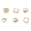 Anillo Abierto Irregular Hueco Dorado, Diseño de Nicho a la Moda, Conjunto Versátil de Tendencia, No se Desvanece