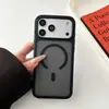 Agujero Grande Textura de Piel Mate Magnético Aplicable a Apple 17 Pro Max Sensación de Alta Gama 16 Estilo Coreano 15 Pareja 14 Funda para Teléfono 13