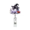 Serie de Pines de Halloween Calabaza Fantasma Doctor Enfermera Retráctil Giratorio Pin de Cocodrilo Portapines de Fácil Extracción