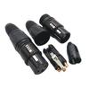 Preço especial cartão banhado a ouro torneira Cannon conector de microfone macho e fêmea três núcleos 3 pinos XLR Cannon plug-in cabeça balanceada Preto deslumbrante preço especial