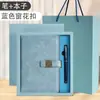 Caja de Regalo para Cuaderno A5 Traje Logo Impreso Personalizado Oficina de Negocios Bloc de Notas de Cuero Suave Regalo de Acompañamiento Simple Recuerdo