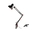 Lámpara LED de brazo largo con pinza plegable, lámpara de estudio de luz suave para proteger los ojos, lámpara de mesa para uñas y pestañas, iluminación para lectura y trabajo en casa
