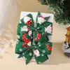 Conjunto de acessórios de cabelo com laço de Natal para crianças, pronto para envio transfronteiriço europeu e americano, adereço de cabeça festivo, presilha de cabelo vintage cauda de andorinha 4790