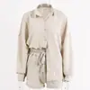 Roupas femininas transfronteiriças 2021 Primavera e Outono novo conjunto blazer de botão único cardigã solto shorts de cintura alta conjunto de duas peças