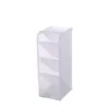 Porta-Canetas Inclinado Caixa de Armazenamento de Plástico Transparente Porta-Canetas de Múltiplos Compartimentos Armazenamento Porta-Canetas Criativo para Maquiagem Mesa Infantil Quatro Compartimentos