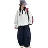 Conjunto de sudadera para niña 2026 nueva moda de otoño casual estilo coreano para niños medianos y grandes, conjunto de dos piezas moderno para estudiantes de secundaria