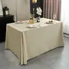 Toalha de Mesa para Casamento à Prova de Óleo e Manchas Retangular Especial para Sala de Conferências Mesa Longa Stand de Feira Cor Sólida Toalha de Mesa de Hotel