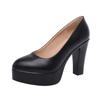 Zapatos de Charol de Punta, Boca Baja, Estilo Cheongsam, Modelo de Pasarela, Tacones Altos, Tacón Grueso, Plataforma Impermeable, Suela Gruesa, Zapatos de Cuero para Actuación, Trbottomy