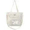 Bolsa de Dolor Simple Versátil de Gran Capacidad Versátil Bolsa de Bebé Transparente 20cm Estudiante Femenina Japonesa de Hombro Cruzado Chic