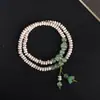 Pulseira Dupla de Círculos com Contas de Bodhi Estrela e Lua Mini Pulseira DIY Pingente de Gato Contas de Buda Ornamento de Rosário