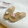 Tamancos Chinelos Birkenstock Retrô para Mulheres 2025 Primavera e Outono Novo Estilo Slip-On Estilo Literário Moderno Versátil Sapatos Birkenstock