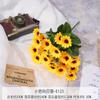 Girasol simulado, Girasol artificial, Flor de seda falsa, Flor de boda, Adorno de decoración terminado para sala de estar, Flor floral de plástico