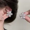 Lindo Ear Cuff Flor Zircônia 2026 Novo Modelo Nicho High-End Clipe de Orelha Único para Mulheres Sem Piercings Acessório de Orelha Simples