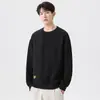 Camiseta Plus Size de Manga Longa Masculina Moda Outono Gola Redonda Moletom Branco Masculino Solto Casual Gordo Plus Plus Size 8xl