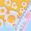 Pegamento crema funda para teléfono móvil paquete de material DIY comida de simulación y juego accesorios de resina huevo frito huevo decoración personalizada