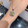 Zhuang Shengsheng Jewelry - Venta en línea de joyas de celebridades en vivo - Simulación de diamantes amarillos - Colgante, pendientes, collar, conjunto de tesoros de colores para mujer