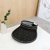 Sombrero de Copa Abierta con Pedrería, Sombrero de Sol de Verano para Mujer, Protección Solar sin Ala, Ala Grande Ajustable, Venta al por Mayor de Sombreros de Sol, Nuevo Modelo 2026