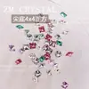K9 Nuevos Strass Cuadrados 4x4 de Fondo Plano Super Brillantes para Uñas, Strass de Forma Irregular de Colores, Tamaño Pequeño, para Rellenar Espacios, Apilar y Pegar Decoraciones