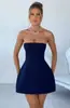 2024 Amazon Exportación Transfronteriza Verano Europeo y Americano Nuevo Falda Corta Moda Tubo Top Cintura Alta Color Sólido Vestido