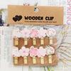 2020 nuevo de madera con cuerda de cáñamo creativo flor ying gato clip pequeño clip para snacks 10 cuerdas de cáñamo gratis
