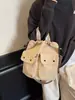 Bolsa Artística Estilo Japonés 2026, Bolsa de Tela con Cordón Estilo Mori, Bolso de Hombro Cruzado de Moda para Compras, Bolsa Popular para el Trayecto Diario
