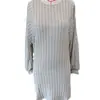 En Stock Nuevo Modelo Venta Directa de Fábrica Otoño/Invierno 2026 Europeo y Americano Amazon Vestido de Punto Irregular de Canalé de Manga Larga