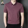 Estilo Igual ao TikTok Verão 2022 Nova Camisa Masculina Sem Costura de Manga Curta, Camisa Masculina de Secagem Rápida Atacado