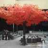 Hoja de Arce de Alta Simulación Árbol Falso para Interiores de Plástico Reforzado con Fibra de Vidrio Árbol de Arce de Doble Color Amarillo Verde Zen Japonés Decoración de Paisajismo