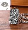 Fabricante de prata antiga Nanlin prata fina 999 Deus da Riqueza Wu Guan Gong pingente dominador retrô prata tailandesa personalidade masculina Moda marca de colar