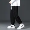 Pantalones de pana para hombre al por mayor, nuevos de 2024, marca de moda casual, pantalones deportivos, forrados de polar, sueltos, con caída