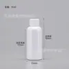 En stock 50ml 60ml 100ml 200ml botella de plástico de hombro plano con tapa de rosca PET botellas dispensadoras de líquido botellas selladas para muestras