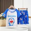 Traje de Manga Corta para Niños Delgado Verano Bebé Niño Ropa para el Hogar Ropa Pijamas para Niñas Ropa Ropa para Niños Venta al por Mayor