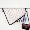 Pañuelo de seda para mujer para primavera, verano y otoño, pañuelo cuadrado pequeño de 70 cm, pañuelo con estampado floral fresco, calentador de cuello, pañuelo de cuello de verano