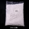 Bolsa grande de perlas semicirculares planas y redondas, para manualidades, para joyería de uñas, color blanco y beige, venta al por mayor