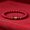 Pulsera de Pulsera de Transferencia del Año Nuevo Zodiacal de la Serpiente Arena Dorada Púrpura Cinabrio Doce Animales Zodiacales para Mujer
