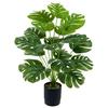 Maceta de flores de planta verde simulada, hilera de flores, planta verde falsa, 18 cabezas, hojas de tortuga, paisajismo, girasol de cola suelta, planta en maceta, decoración del suelo del hogar