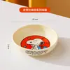 Plato Cerámico Serie Colorida de Snoopy Set de Vajilla para el Hogar Plato de Cena Lindo para Niños Plato Cuchara Palillos Plato Tazón de Sopa Tazón para Fideos Instantáneos