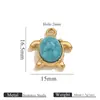 Acero Inoxidable Piedra Natural Colgante de Cangrejo Verano Libélula Tortuga Piedra Incrustada Colgante Joyería Accesorios Mayoreo