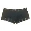 Pantalones Cortos de Mujer Ajustados de Moda Elegantes Estilo Europeo y Americano en Negro, Hechos de Poliéster y Spandex, Sin Etiqueta, Verano 2025