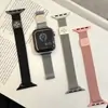 Correa de Reloj Magnética Fina Estilo Milanés Crow Heart Adecuada para Apple Watch iWatch Décima Primera Generación 98765Ultrase